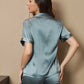 LUXANA - Silk pajama set for women, short sleeves & shorts